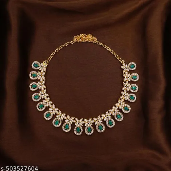 Green_And_White_Alloy_Premium_Necklace_Set_For_Women
