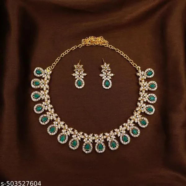 Green_And_White_Alloy_Premium_Necklace_Set_For_Women