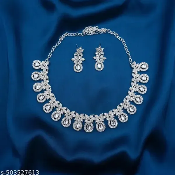 White_Alloy_Premium_Necklace_Set_For_Women