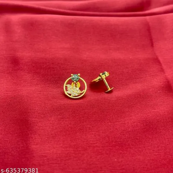Golden_Gold_Plated_Alloy_Premium_Stud_Earrings_For_Women