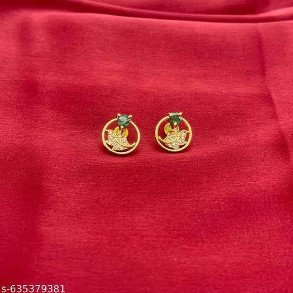 Golden_Gold_Plated_Alloy_Premium_Stud_Earrings_For_Women