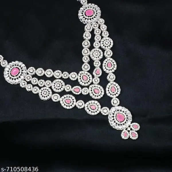 Silver_And_Pink_Gold_Plated_Alloy_Premium_Layered_Haram_For_Women