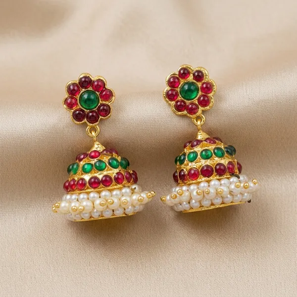 Multicolor_Brass_And_Stones_Premium_Jhumka_Earrings_For_Women