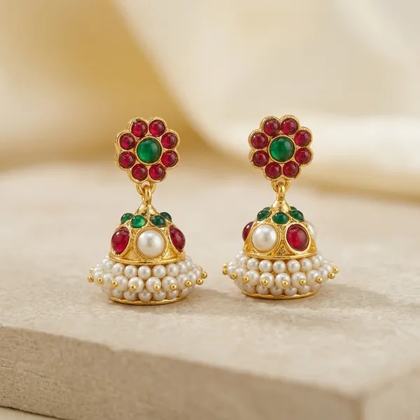 Multicolor_Brass_And_Stones_Premium_Jhumka_Earrings_For_Women