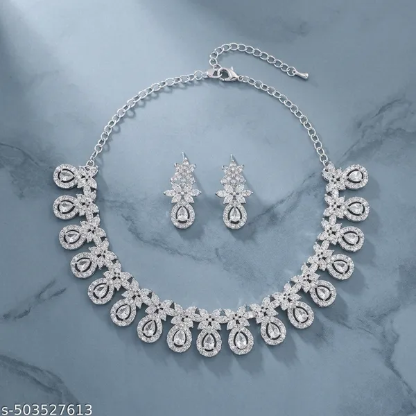 White_Alloy_Premium_Necklace_Set_For_Women