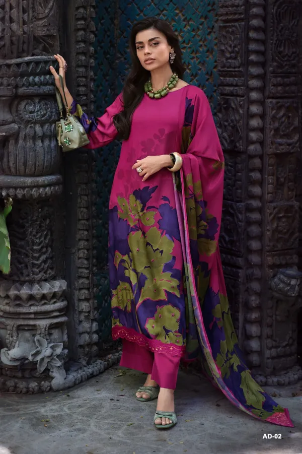 viscose_muslin_digitally_printed_with_thread_hand_work_and_embroiderd__Kurta_Set_For_Women