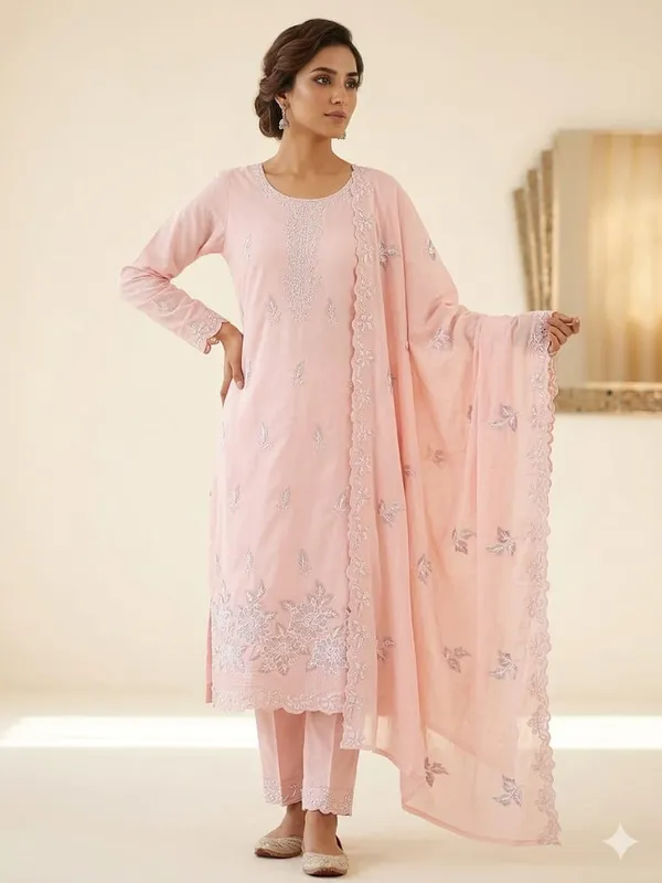 Pink_Cotton_Straight_Unstitched_Kurta_Set_For_Women
