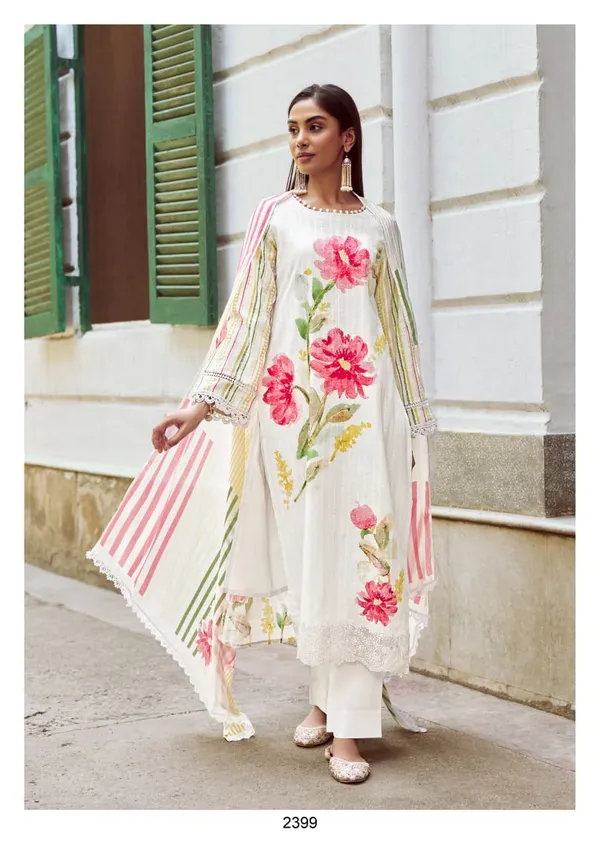 White_Cotton_Floral_Embroidered_Straight_Kurta_Set_For_Women