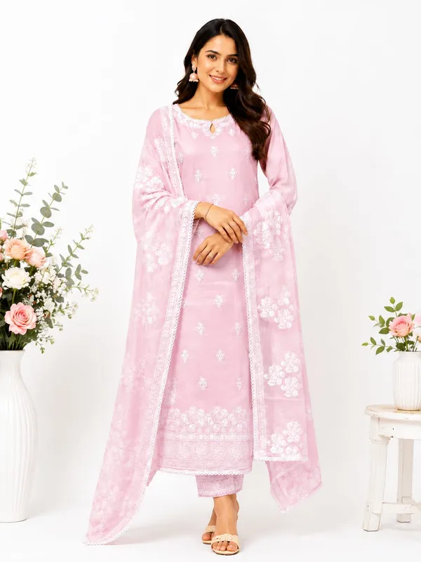 Pink_Cotton_Floral_Embroidered_Unstitched_Kurta_Set_For_Women