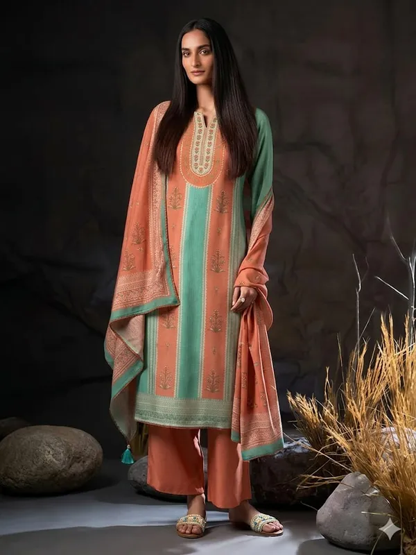 Mint_Green_Pashmina_Embroidered_Straight_Unstitched_Kurta_Set_For_Women