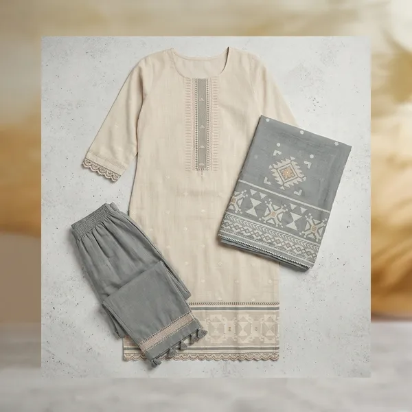 Grey_South_Cotton_Embroidered_Straight_Kurta_Set_For_Women
