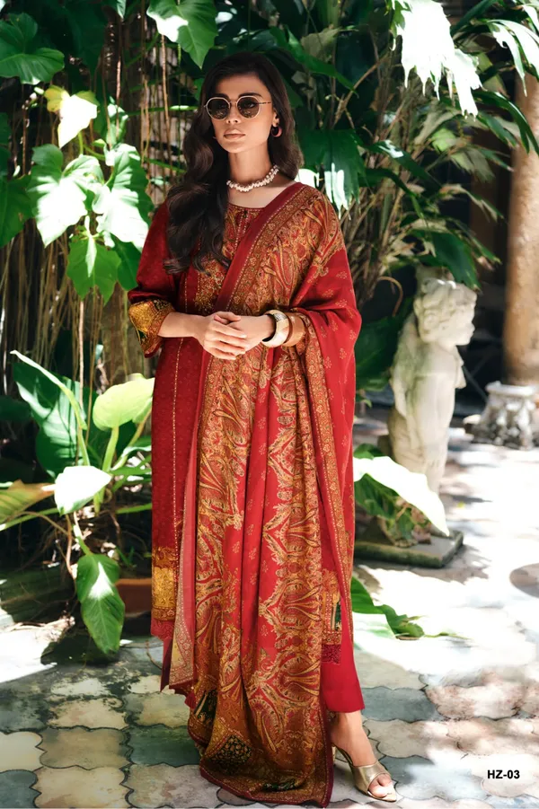 Green_viscose_rose_silk_fancy_carpet_inspired_digitally_printed_with_hand_work_and_laces__Embroidered_Unstitched_Kurta_Set_For_Women