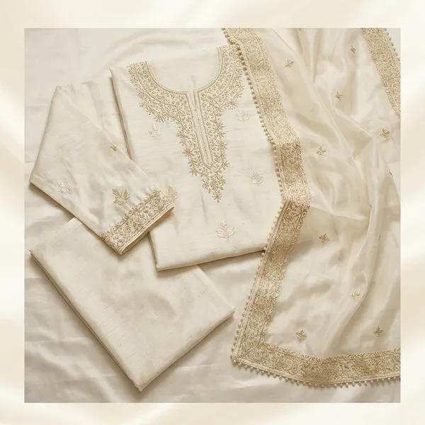 Off_White_Silk_Embroidered_Straight_Unstitched_Kurta_Set_For_Women