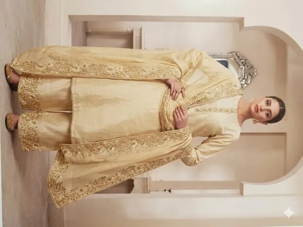 Golden_Silk_Embroidered_Sherwani_Set_For_Men