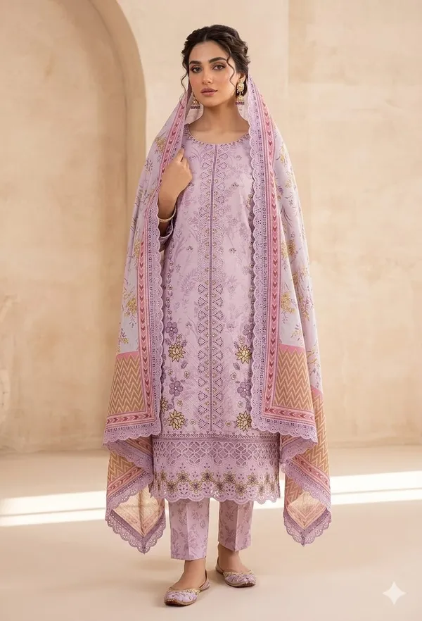 Lavender_Cotton_Embroidered_Straight_Unstitched_Kurta_Set_For_Women