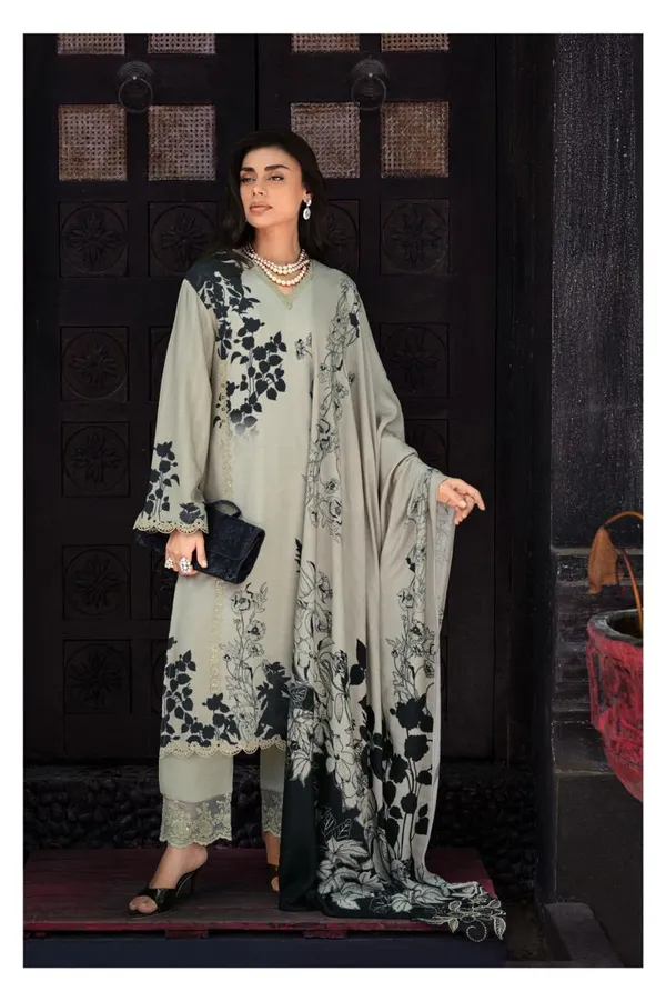grey_and_black_viscose_muslin_digitally_printed__Floral_Embroidered_Straight_Kurta_Set_For_Women