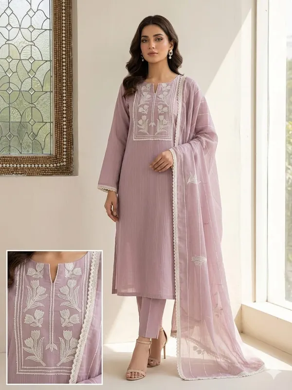 Lavender_Cotton_Silk_Straight_Kurta_Set_For_Women
