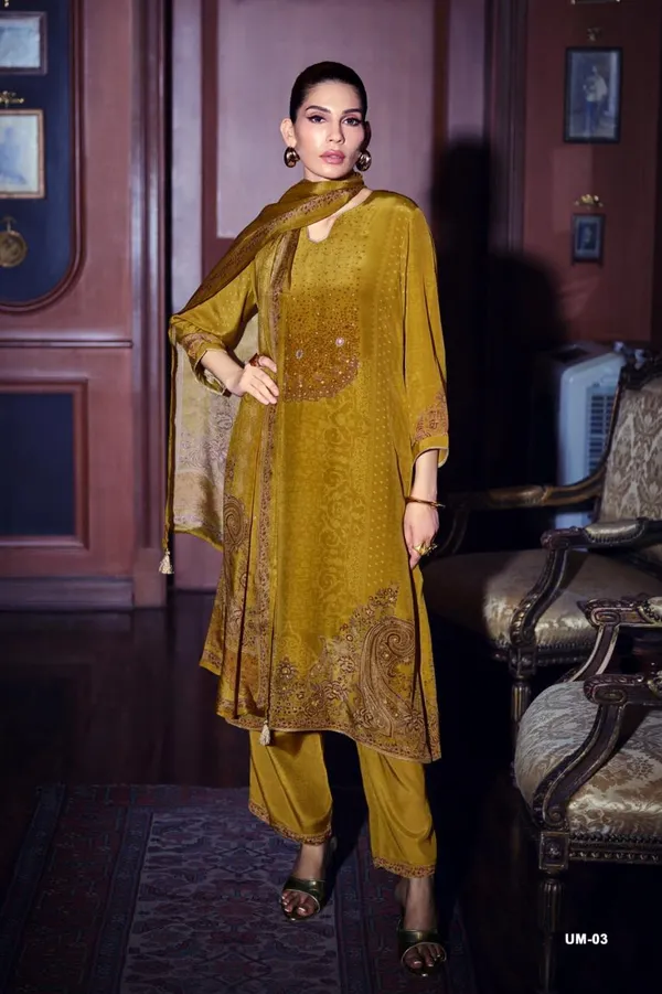VARSHA_RED__Viscose_crape_digitally_printed_with_mirror_and_pitta_hand_work_Embroidered_Unstitched_Kurta_Set_For_Women