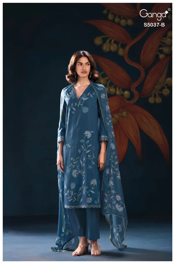 DARK_Green_premium_cotton_satin_solid_with_embroidery_lace_on_Daman_and_sleeves_Swarovski_work_