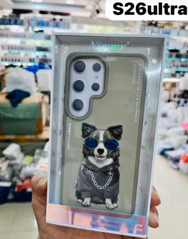 Light_Olive_Tpu_Transparent_Dog_Print_Phone_Case_For_Samsung_S26_Ultra