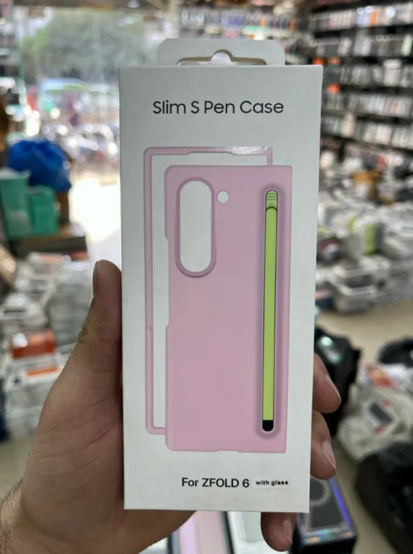 Pink_Silicone_Slim_S_Pen_Slot_Phone_Case_For_Samsung_Galaxy_Z_Fold_6
