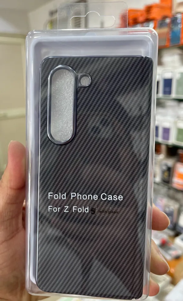 Black_Carbon_Fiber_Texture_Polycarbonate_Phone_Case_For_Z_Fold