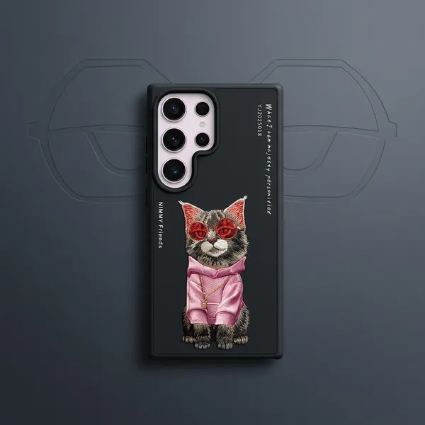 Black_Silicone_Cat_Graphic_Phone_Case_For_Samsung_S26_Ultra