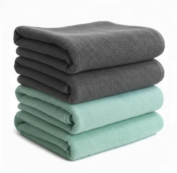 Dribble_Microfiber_Weft_Knitting_400_Gsm_Hand_Towel_40X60_Cm_Ultra_Soft_Quick_Dry_Highly_Absorbent_Lightweight_Skin_Friendly_Towel_For_Bathroom_Gym_Travel_Grey_Pista_Green_Pack_Of_4