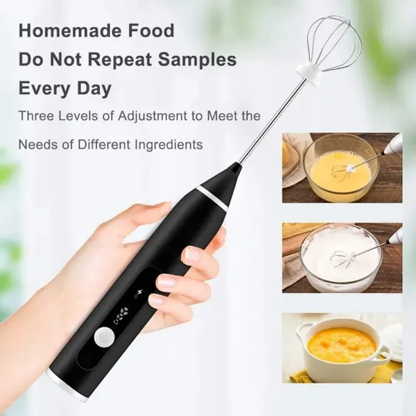 Dribble_Usb_Rechargeable_Milk_Frother_Egg_Beater_3_Speed_Handheld_Coffee_Frother_For_Cappuccino_Latte_Hot_Chocolate_Stainless_Steel_Whisk_Easy_To_Clean_Black