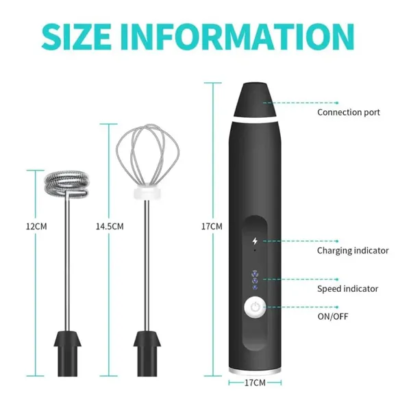 Dribble_Usb_Rechargeable_Milk_Frother_Egg_Beater_3_Speed_Handheld_Coffee_Frother_For_Cappuccino_Latte_Hot_Chocolate_Stainless_Steel_Whisk_Easy_To_Clean_Black