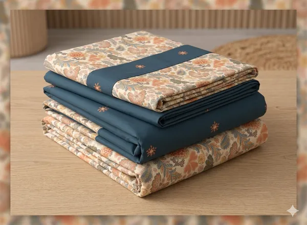 Dribble_King_Size_Bedsheet_210_TC_with_2_Pillow_Covers_�_108_x_108_Inches_Extra_Large_�_Soft_Cotton_Fabric,_Breathable_Printed_Bedding_Set_for_Bedroom_Home_Hotel_Design_-_Eternal_Spring