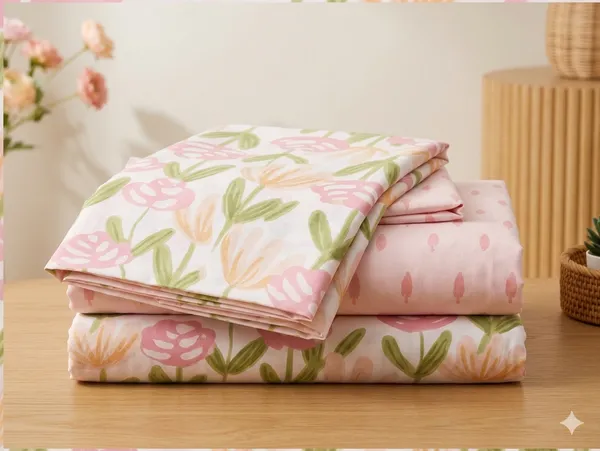 Dribble_King_Size_Bedsheet_210_TC_with_2_Pillow_Covers_�_108_x_108_Inches_Extra_Large_�_Soft_Cotton_Fabric,_Breathable_Printed_Bedding_Set_for_Bedroom_Home_Hotel_Design_-_Rose_Blush