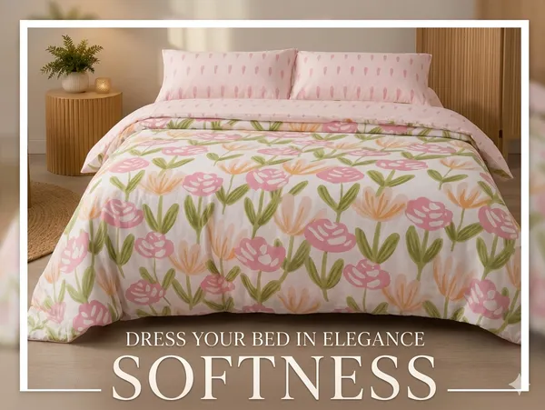Dribble_King_Size_Bedsheet_210_TC_with_2_Pillow_Covers_�_108_x_108_Inches_Extra_Large_�_Soft_Cotton_Fabric,_Breathable_Printed_Bedding_Set_for_Bedroom_Home_Hotel_Design_-_Rose_Blush