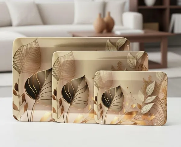 Dribble_Melamine_Serving_Tray_Set_Of_3_Small_23Cm_L_X17Cm_W_X2_5_Cm_H_Medium_31_5_Cm_L_X_23_5_Cm_W_X2_5_Cm_H_And_Large_38Cm_L_X27_5_Cm_W_X2_5_Cm_H_Tray_Shape_Rectangular_Design_Sparkle