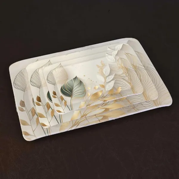 Dribble_Melamine_Serving_Tray_Set_Of_3_Small_23Cm_L_X17Cm_W_X2_5_Cm_H_Medium_31_5_Cm_L_X_23_5_Cm_W_X2_5_Cm_H_And_Large_38Cm_L_X27_5_Cm_W_X2_5_Cm_H_Tray_Shape_Rectangular_Design_Sparkle
