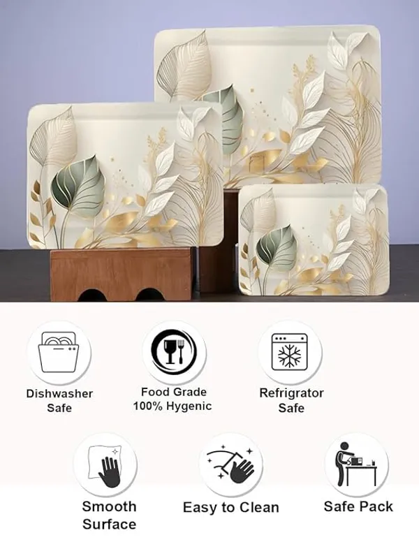 Dribble_Melamine_Serving_Tray_Set_Of_3_Small_23Cm_L_X17Cm_W_X2_5_Cm_H_Medium_31_5_Cm_L_X_23_5_Cm_W_X2_5_Cm_H_And_Large_38Cm_L_X27_5_Cm_W_X2_5_Cm_H_Tray_Shape_Rectangular_Design_Sparkle