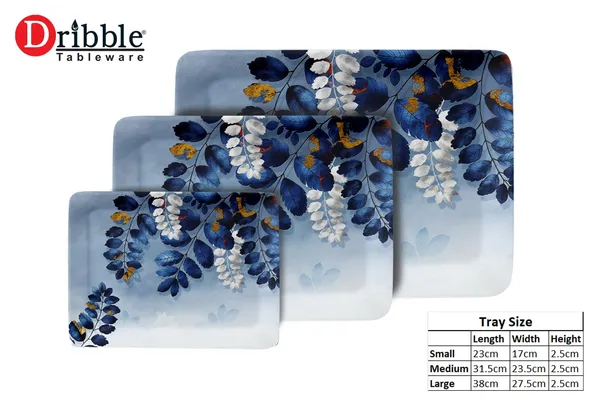 Dribble_100_Pure_Melamine_Serving_Tray_Set_Of_3_Small_Medium_Large_Food_Grade_Bpa_Free_For_Kitchen_Dining_Serving_Tea_Coffee_And_Meals_Shape_Rectangular_Design_Blue_Horizon