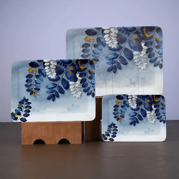 Dribble_100_Pure_Melamine_Serving_Tray_Set_Of_3_Small_Medium_Large_Food_Grade_Bpa_Free_For_Kitchen_Dining_Serving_Tea_Coffee_And_Meals_Shape_Rectangular_Design_Blue_Horizon