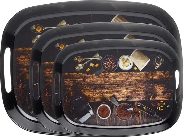 Dribble_100_Pure_Melamine_Serving_Tray_With_Handle_Set_Of_3_Small_Medium_Large_Food_Grade_Bpa_Free_For_Kitchen_Dining_Serving_Tea_Coffee_And_Meals_Shape_Rectangular_Design_Cafe_Culture