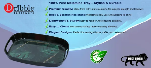 Dribble_100_Pure_Melamine_Serving_Tray_With_Handle_Set_Of_3_Small_Medium_Large_Food_Grade_Bpa_Free_For_Kitchen_Dining_Serving_Tea_Coffee_And_Meals_Shape_Rectangular_Design_Night_Safari
