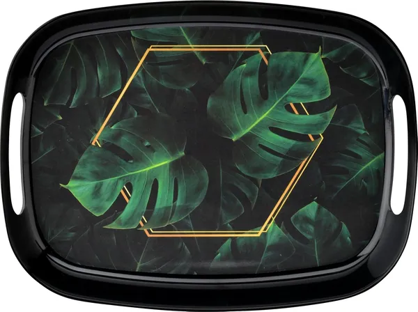 Dribble_100_Pure_Melamine_Serving_Tray_With_Handle_Set_Of_3_Small_Medium_Large_Food_Grade_Bpa_Free_For_Kitchen_Dining_Serving_Tea_Coffee_And_Meals_Shape_Rectangular_Design_Night_Safari