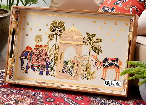 Dribble_Premium_Mdf_Wood_Serving_Tray_Large_Gold_Engraved_Decorative_Trays_Waterproof_Enamel_Coated_Royal_Caravan_Design_Rectangular_For_Kitchen_Dining_Gifting