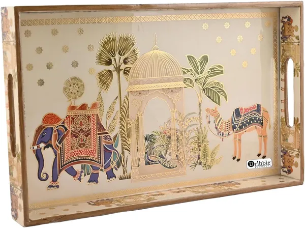 Dribble_Premium_Mdf_Wood_Serving_Tray_Large_Gold_Engraved_Decorative_Trays_Waterproof_Enamel_Coated_Royal_Caravan_Design_Rectangular_For_Kitchen_Dining_Gifting
