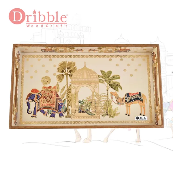 Dribble_Premium_Mdf_Wood_Serving_Tray_Large_Gold_Engraved_Decorative_Trays_Waterproof_Enamel_Coated_Royal_Caravan_Design_Rectangular_For_Kitchen_Dining_Gifting