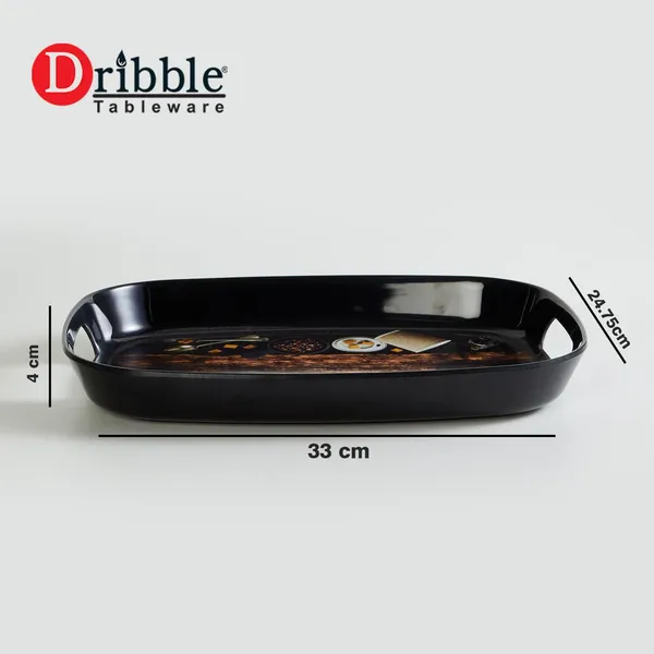Dribble_100%_Pure_Melamine_Serving_Tray_with_Handle(Medium_and_Large)Sizes,_Food_Grade,_BPA_Free,_for_Kitchen,_Dining,_Serving_Tea,_Coffee_and_Meals,_Shape_Rectangular,_Design:_Cafe_Culture