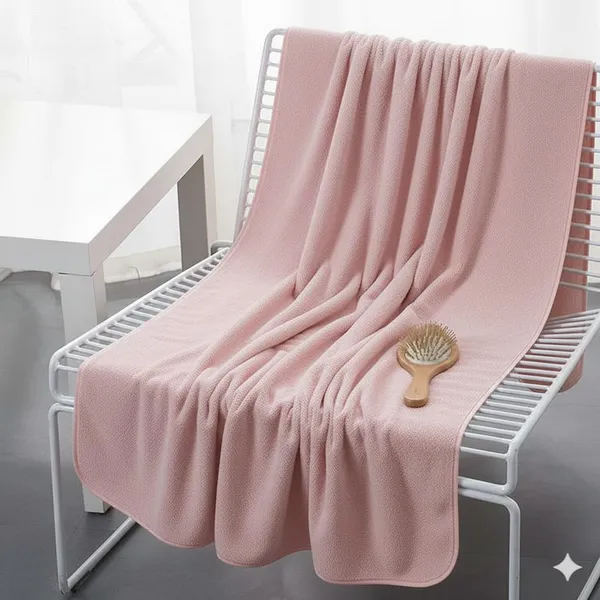 Dribble_Coral_Fleece_Weft_Knitting_400_Gsm_Bath_Towel_70_Cm_X_140_Cm_Ultra_Soft_Quick_Dry_Highly_Absorbent_Lightweight_Skin_Friendly_Towel_For_Bathroom_Gym_Travel_Pink_Green_Pack_Of_2