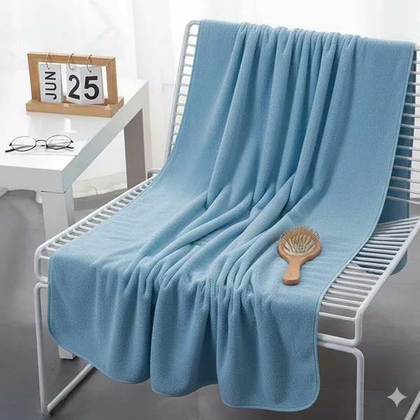 Dribble_Coral_Fleece_Weft_Knitting_400_Gsm_Bath_Towel_70_Cm_X_140_Cm_Ultra_Soft_Quick_Dry_Highly_Absorbent_Lightweight_Skin_Friendly_Towel_For_Bathroom_Gym_Travel_Green_Blue_Pack_Of_2