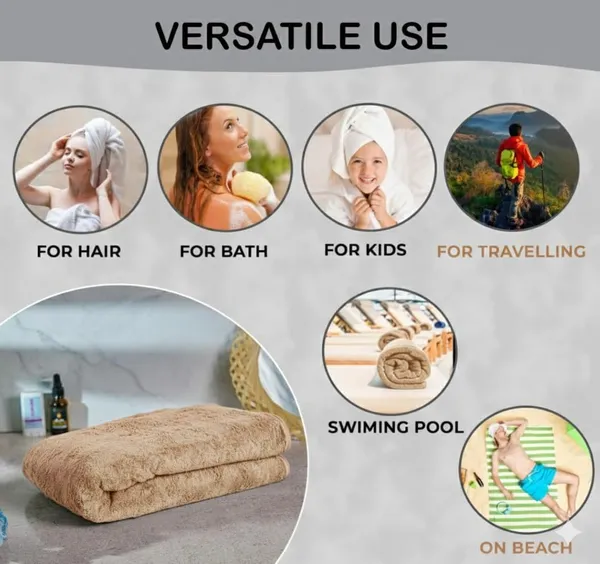 Dribble_Coral_Fleece_Weft_Knitting_400_Gsm_Bath_Towel_70_Cm_X_140_Cm_Ultra_Soft_Quick_Dry_Highly_Absorbent_Lightweight_Skin_Friendly_Towel_For_Bathroom_Gym_Travel_Pink_Brown_Pack_Of_2