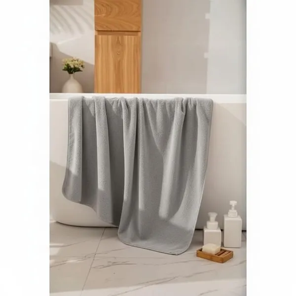 Dribble_Coral_Fleece_450Gsm_Bath_Towel_70X140_Cm_Ultra_Soft_Quick_Dry_Highly_Absorbent_Lightweight_Skin_Friendly_Towel_For_Bathroom_Gym_Travel_Peach_Grey_Pack_Of_2