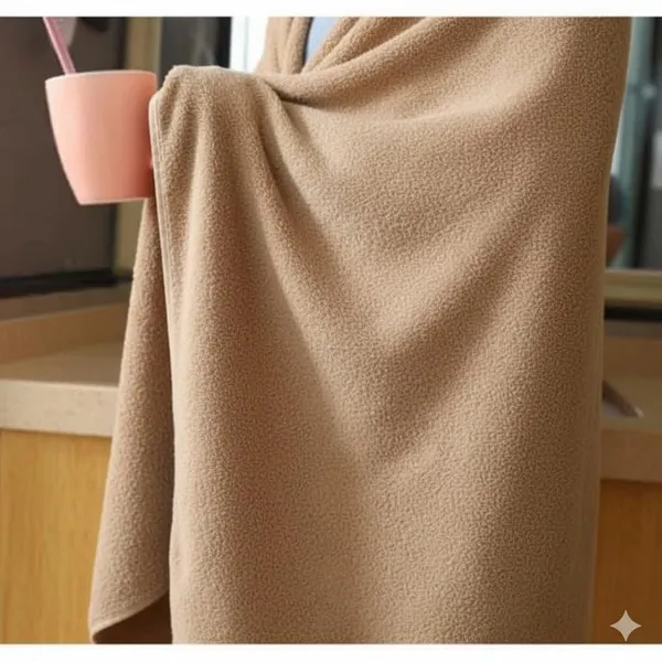 Dribble_Coral_Fleece_450Gsm_Bath_Towel_70X140_Cm_|_Ultra_Soft,_Quick_Dry,_Highly_Absorbent_|_Lightweight_&_Skin-Friendly_Towel_For_Bathroom,_Gym_&_Travel,_(Brown/Grey)-Pack_Of_2